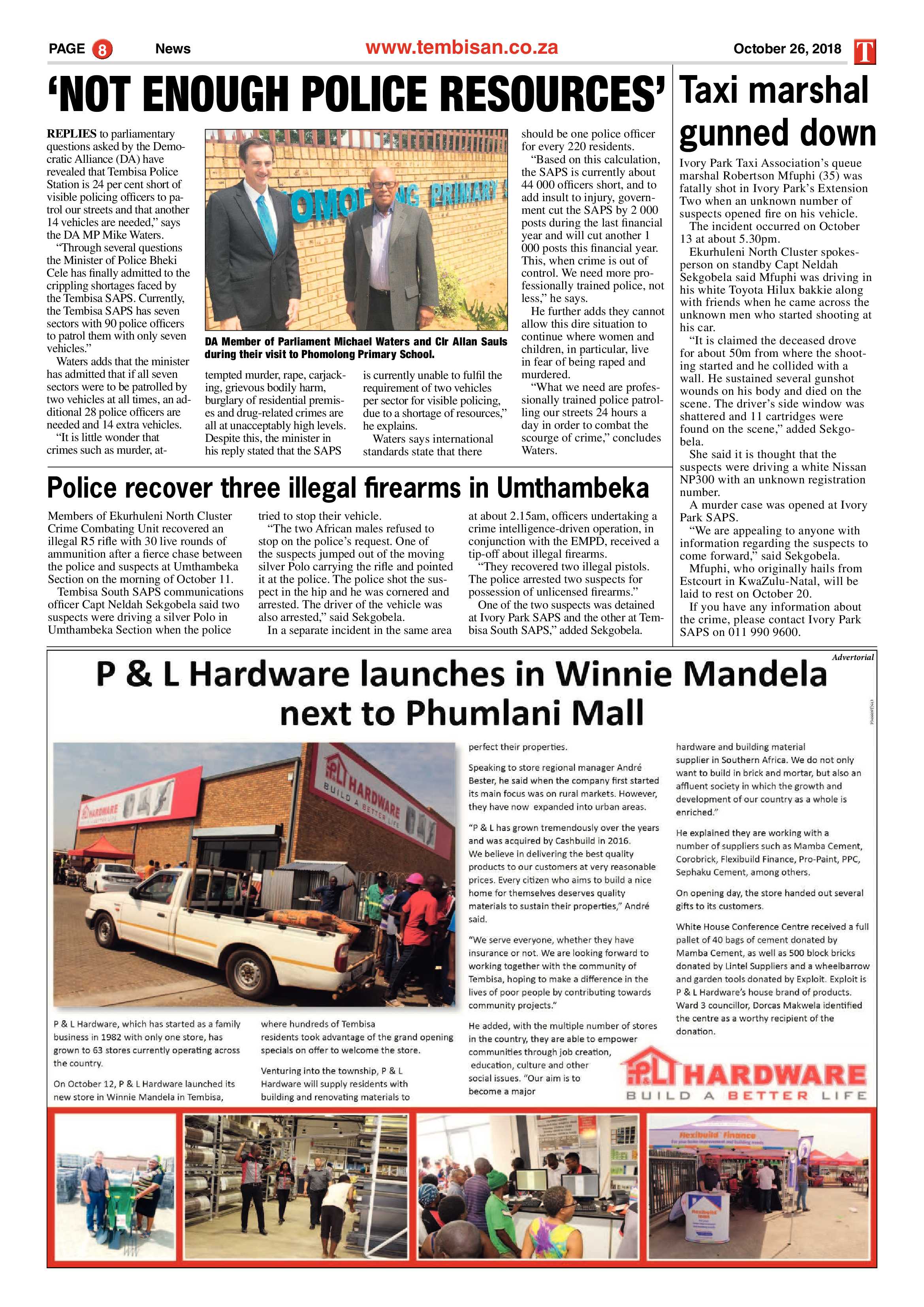 The Tembisan 29 October 2018 page 8