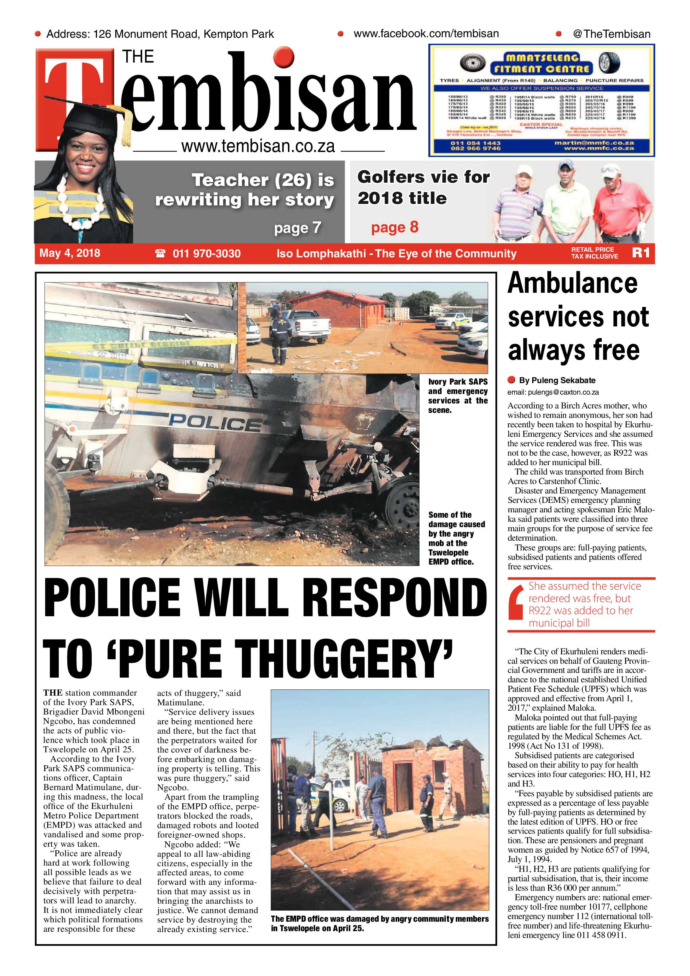 The Tembisan 4 May 2018 page 1
