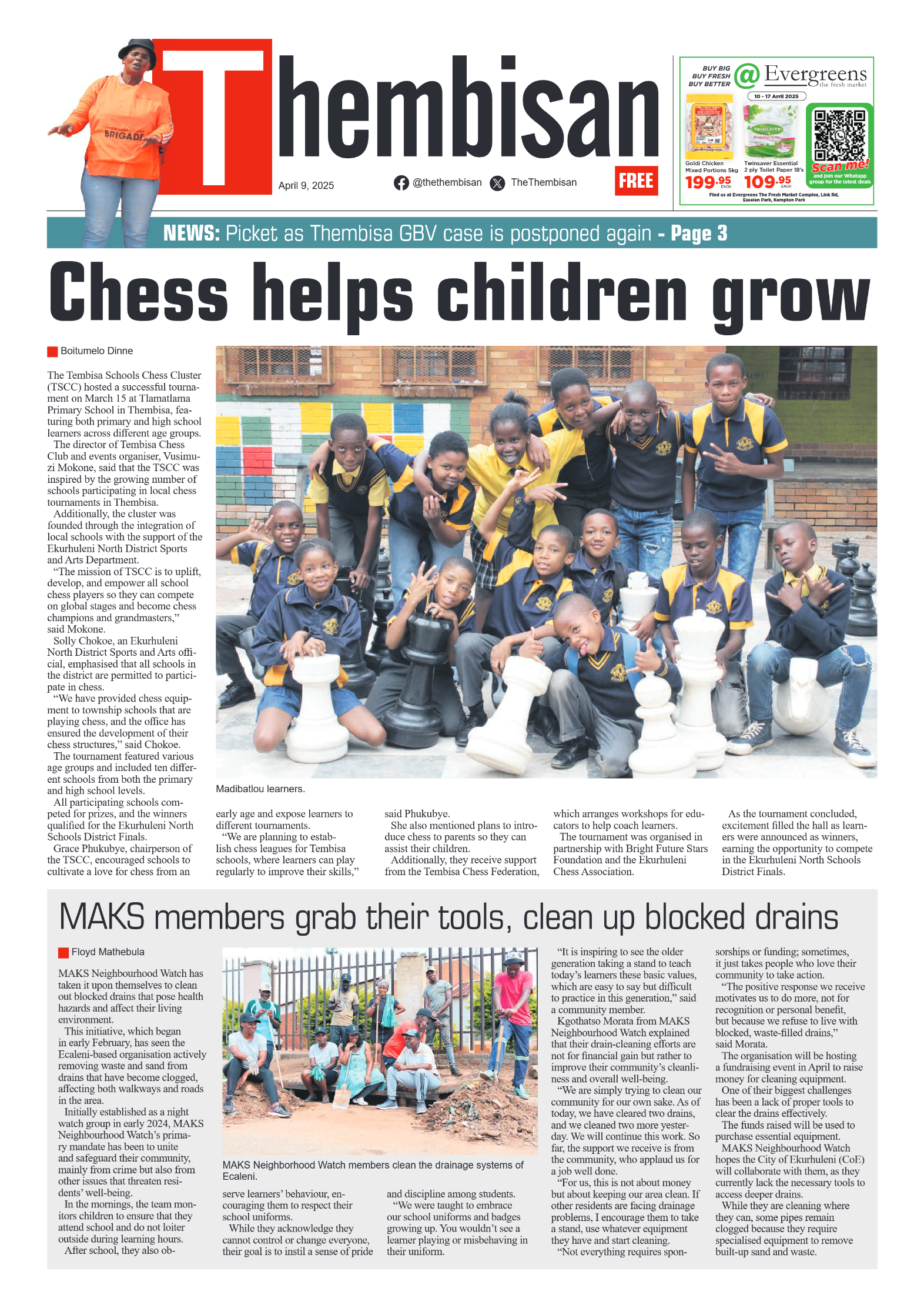 The Tembisan 9 April 2025 page 1
