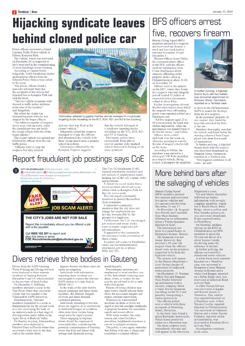 The Thembisan 10 January 2024 page 2