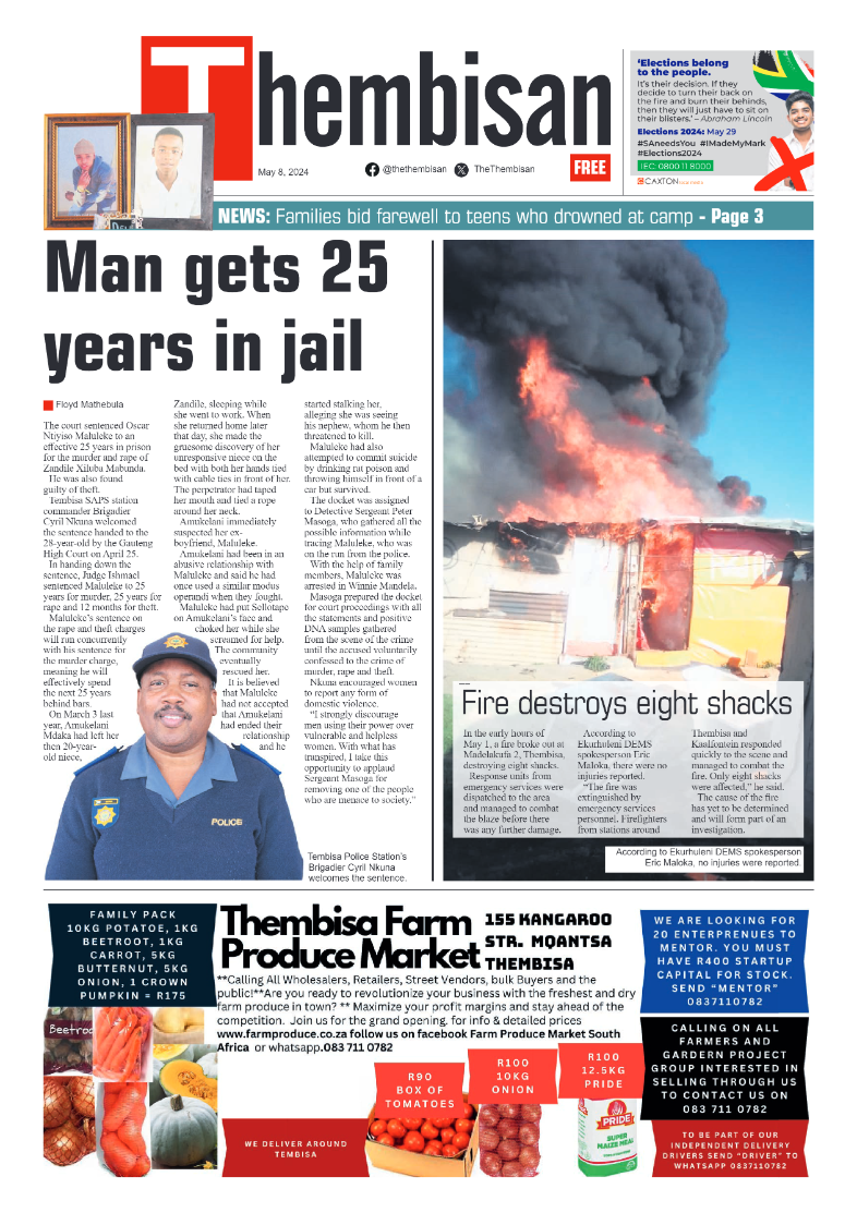 The Thembisan 10 May 2024 page 1