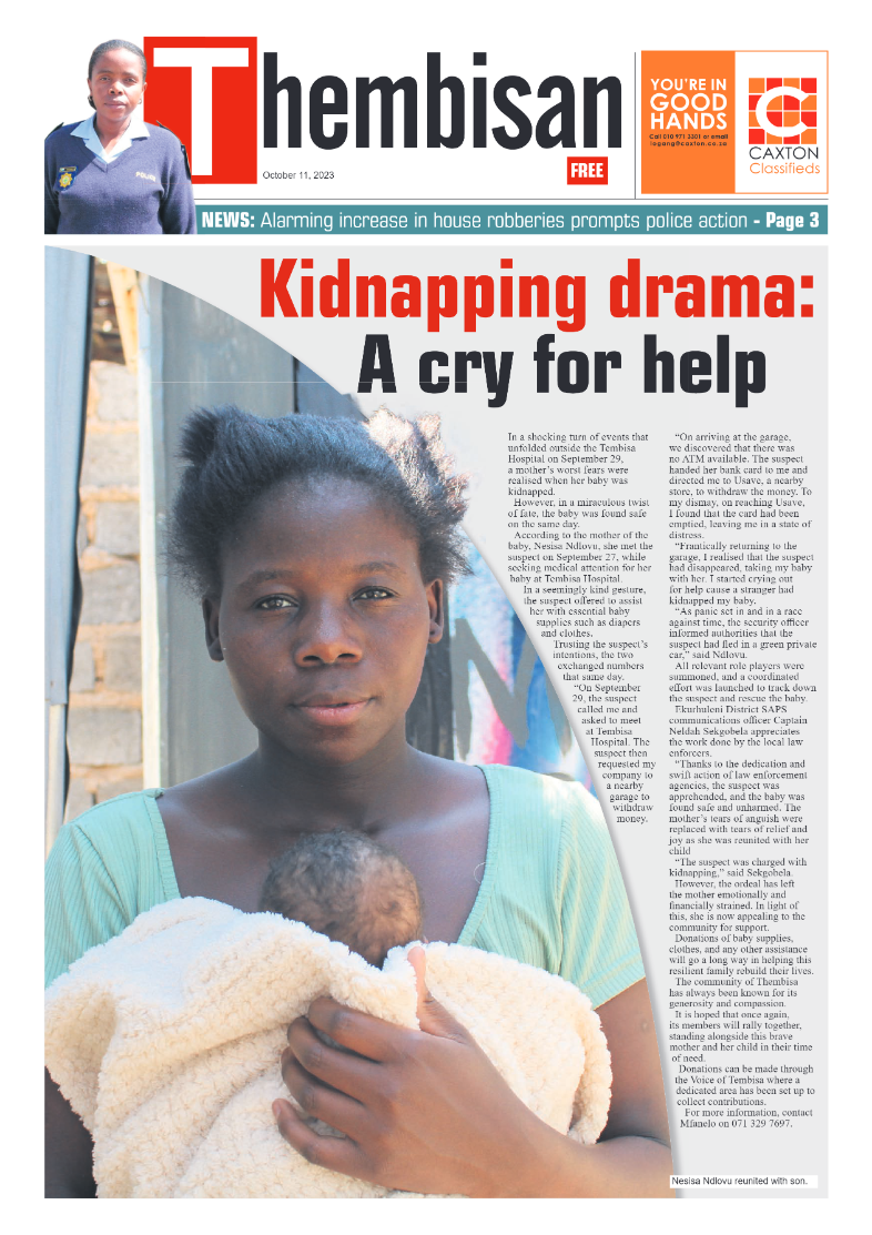 The Thembisan 11 October 2023 page 1