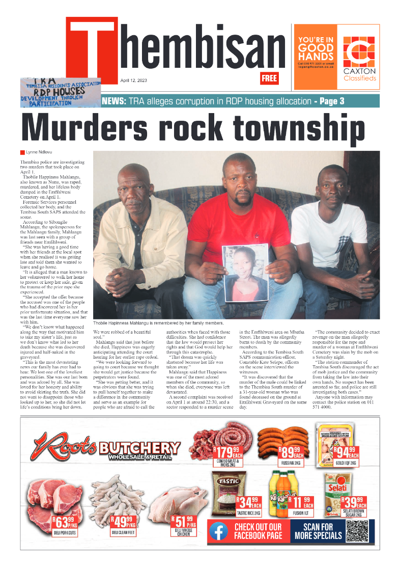 The Thembisan 12 April 2023 page 1