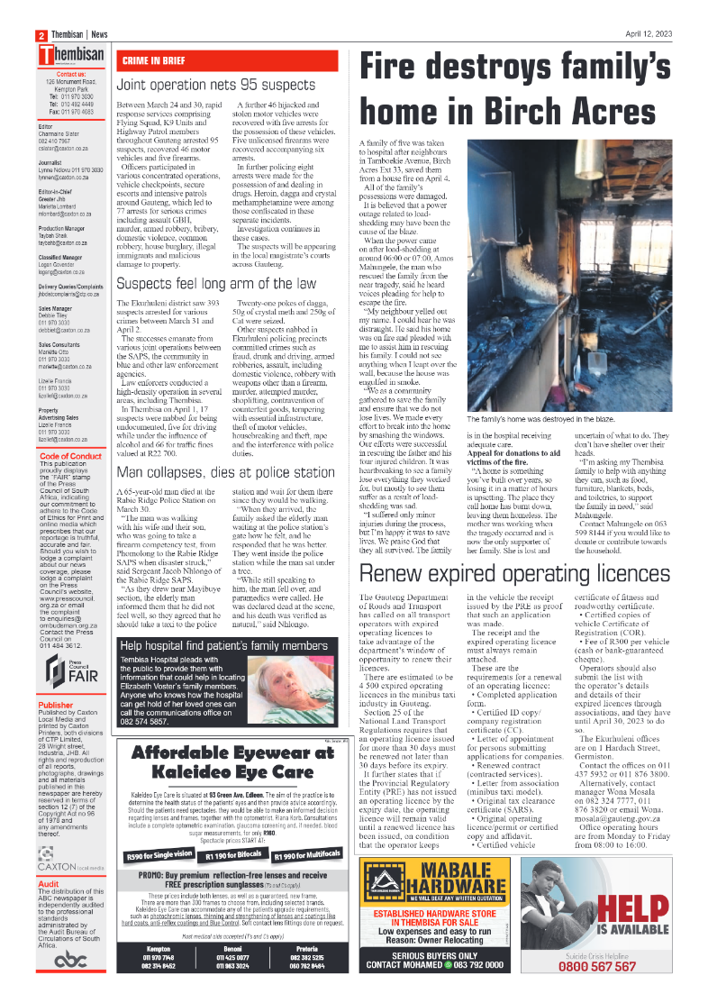 The Thembisan 12 April 2023 page 2