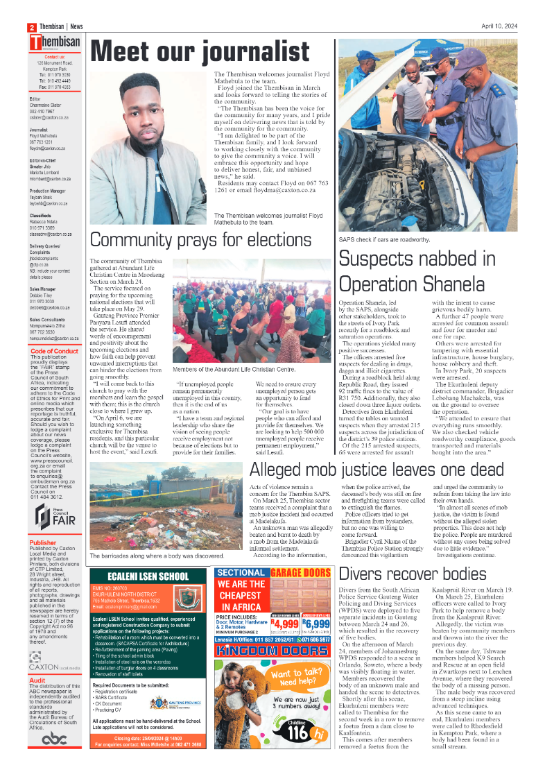 The Thembisan 12 April 2024 page 2