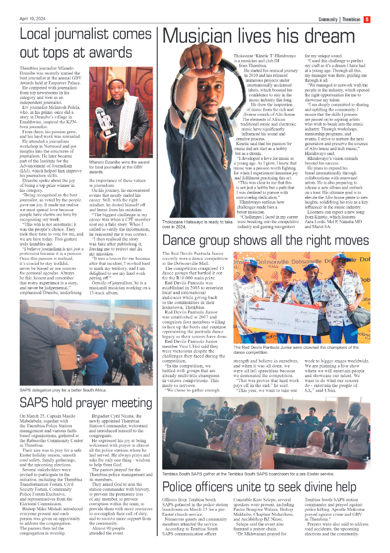 The Thembisan 12 April 2024 page 5