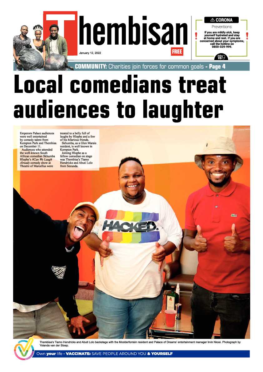 The Thembisan 12 January 2022 page 1
