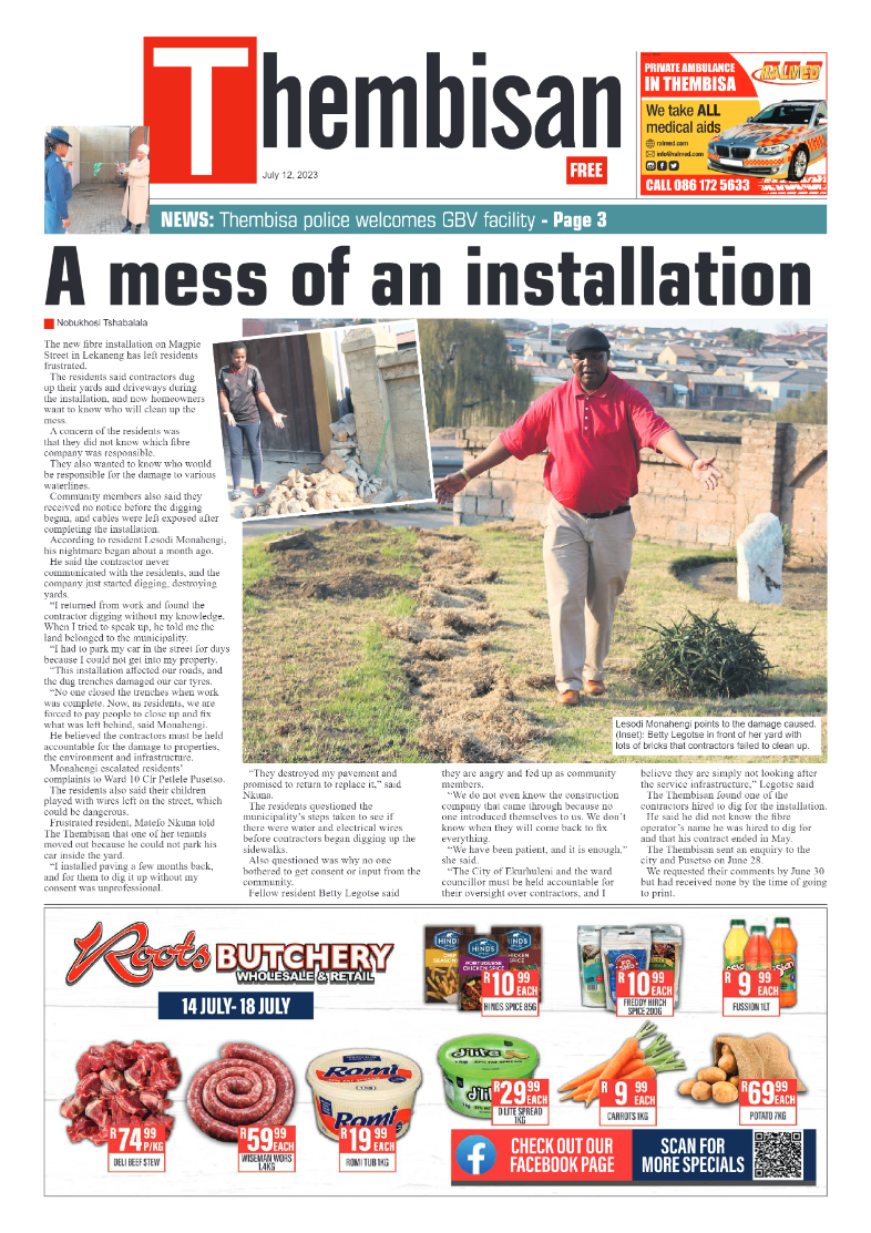 The Thembisan 12 July 2023 page 1