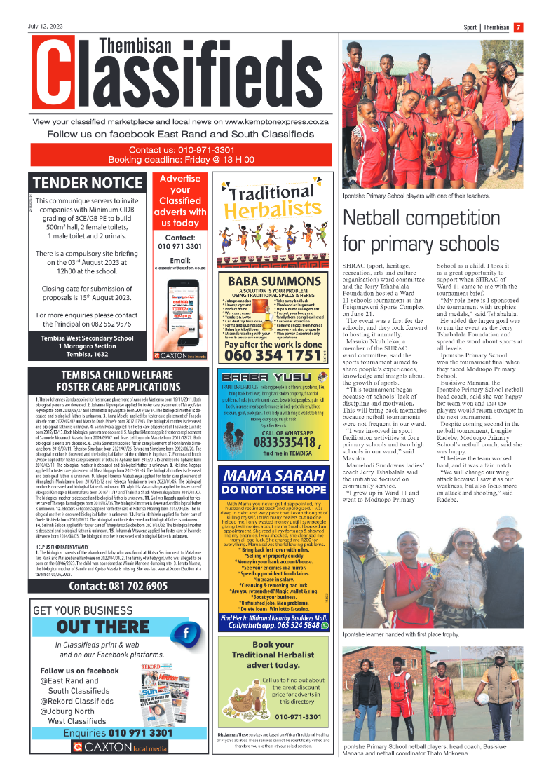 The Thembisan 12 July 2023 page 7