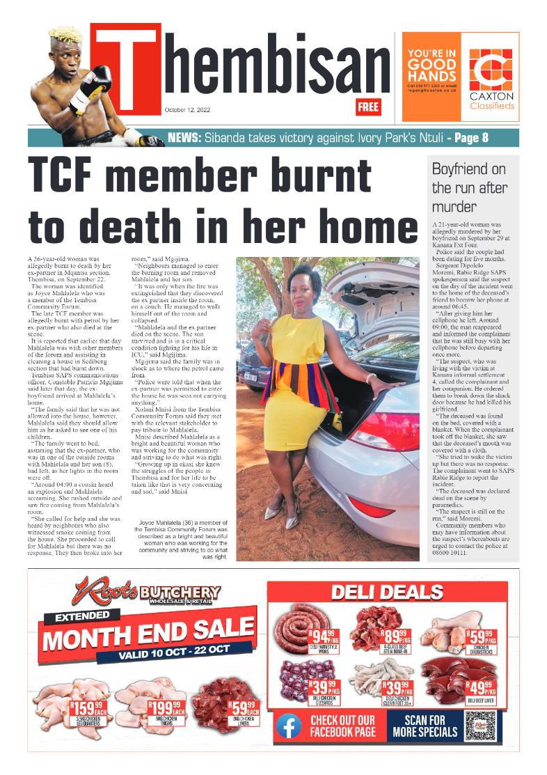 The Thembisan 12 Oct 2022 page 1
