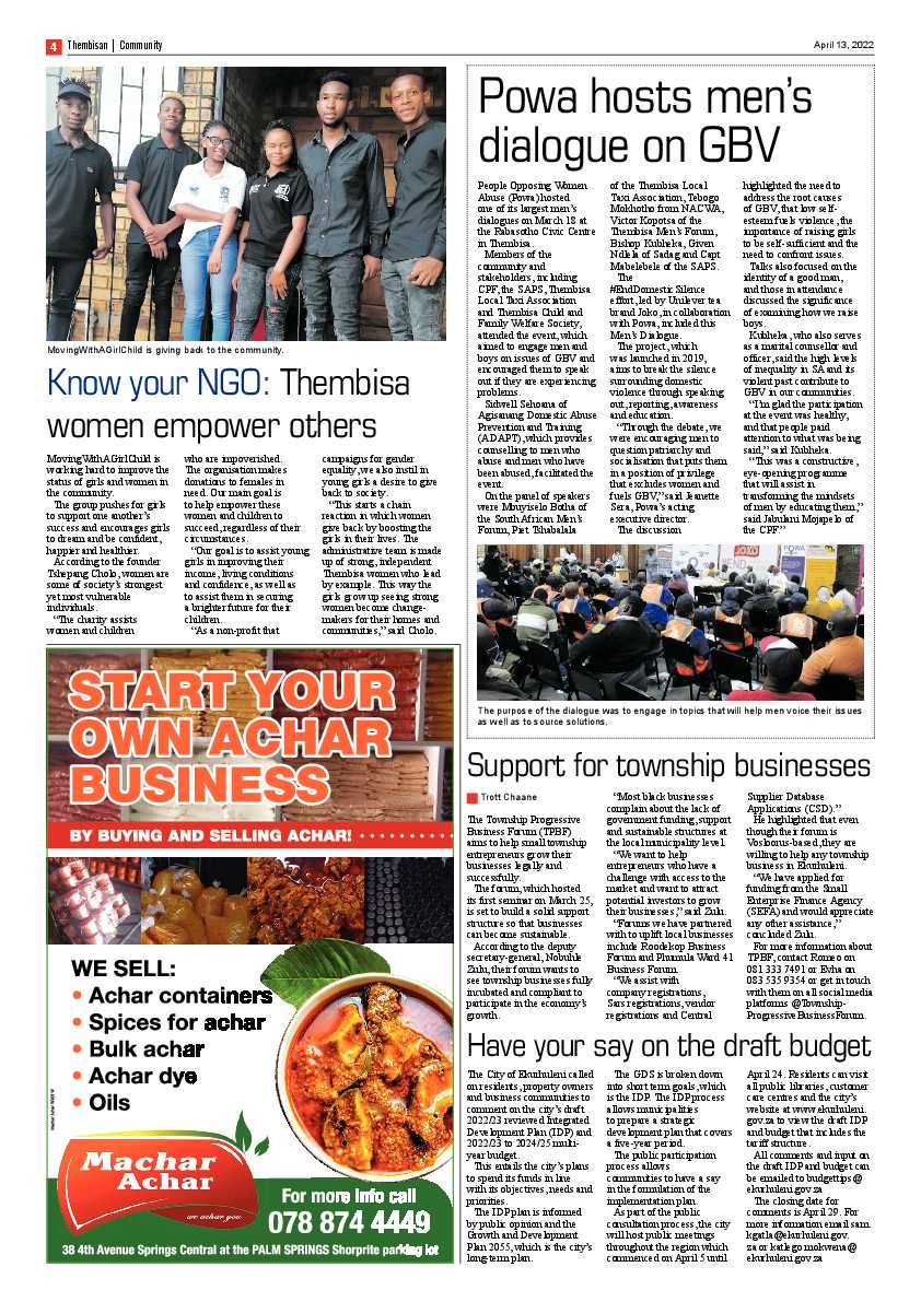 The Thembisan 13 April 2022 page 4
