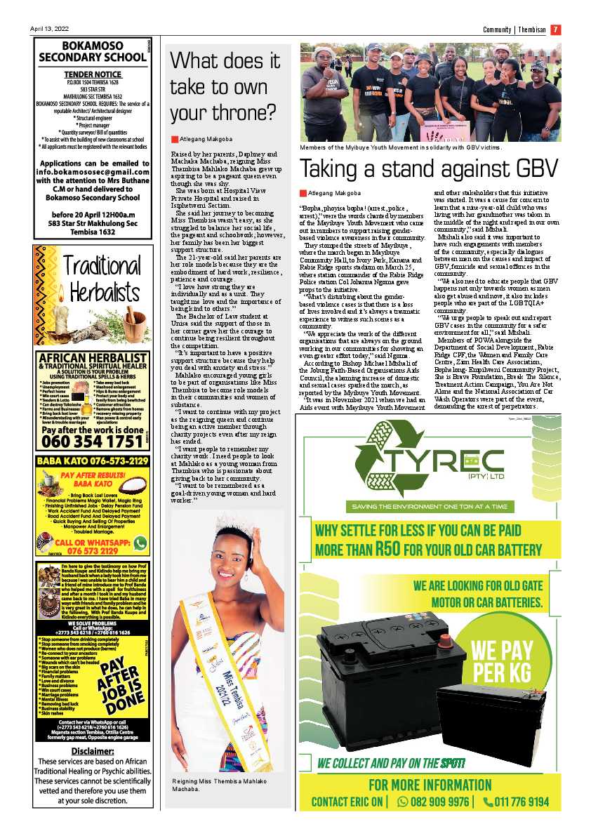 The Thembisan 13 April 2022 page 7