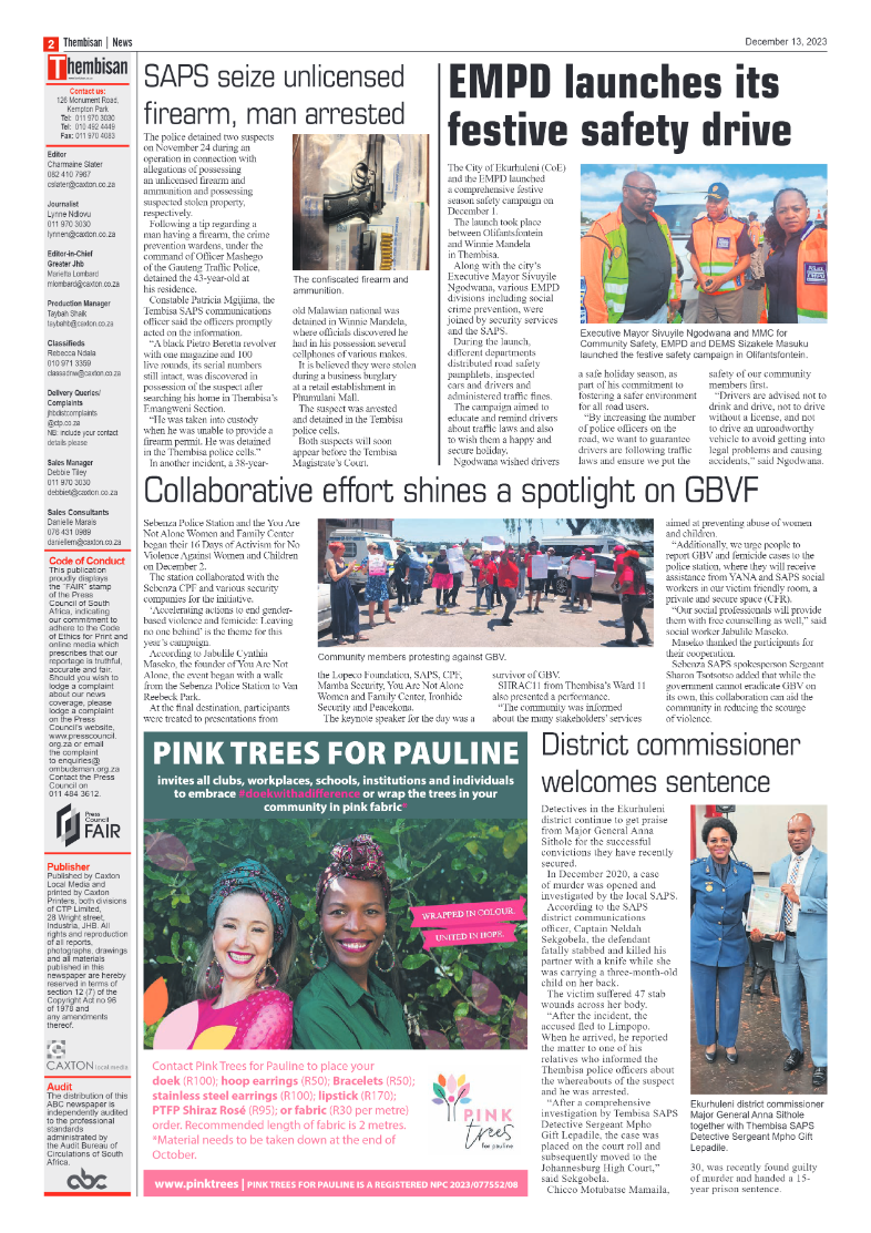 The Thembisan 13 December 2023 page 2