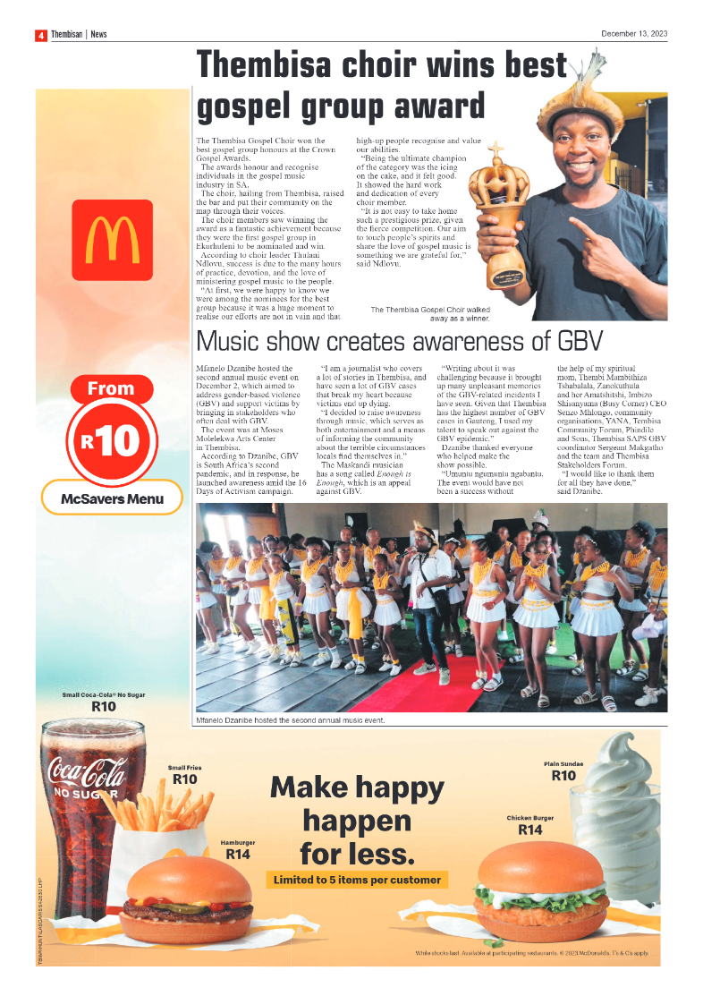 The Thembisan 13 December 2023 page 4