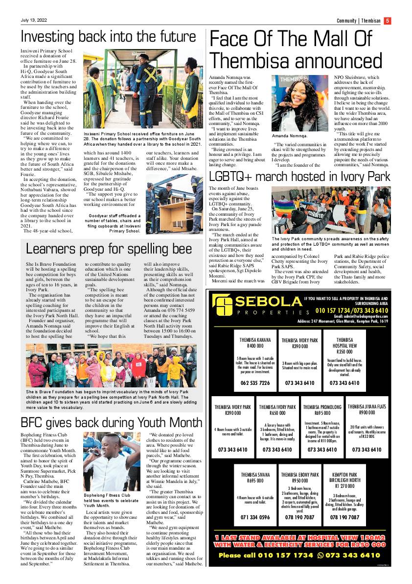 The Thembisan 13 July 2022 page 5