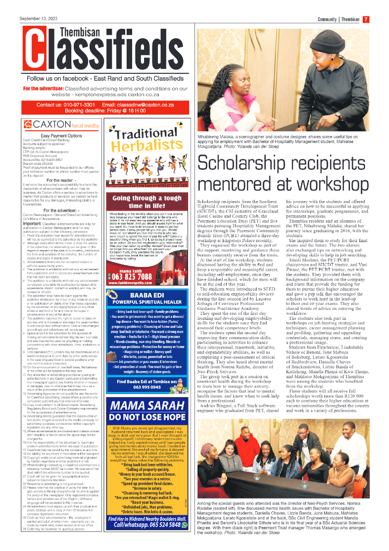 The Thembisan 13 September 2023 page 7