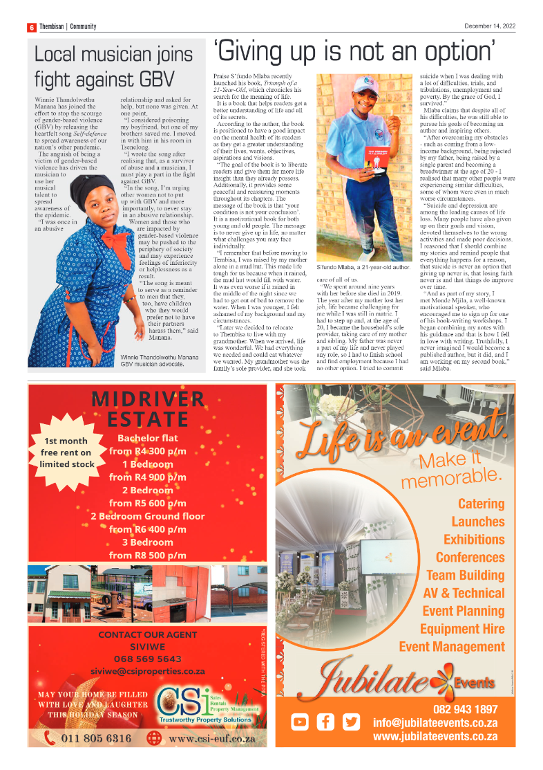 The Thembisan 14 Dec  2022 page 6