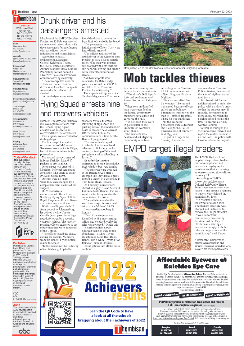The Thembisan 22 February 2023 page 2