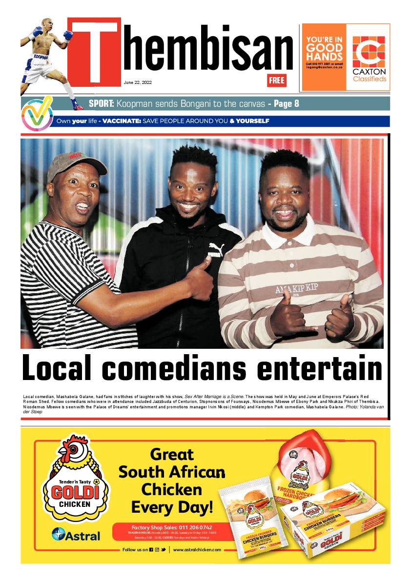 The Thembisan 22 June 2022 page 1