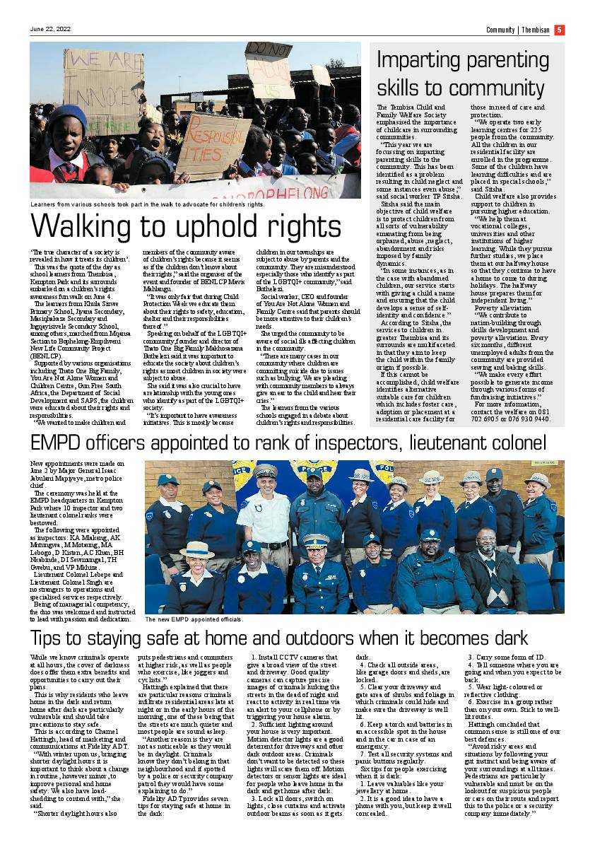 The Thembisan 22 June 2022 page 5