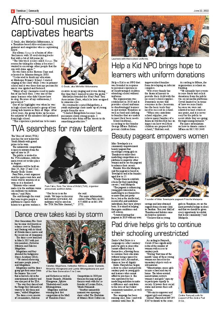 The Thembisan 22 June 2022 page 6