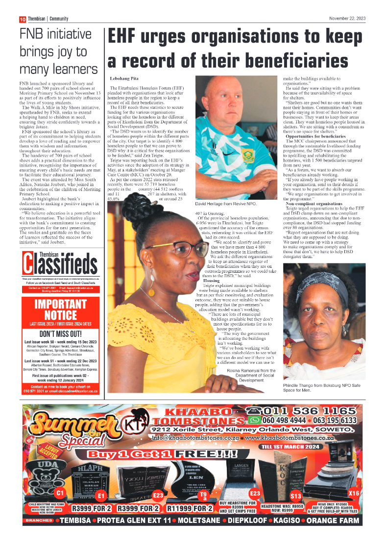 The Thembisan 22 November 2023 page 10