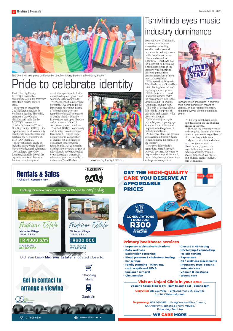 The Thembisan 22 November 2023 page 8