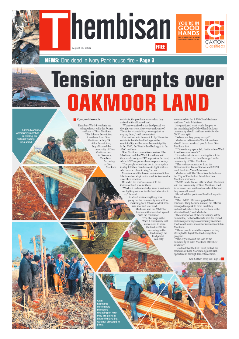 The Thembisan 23 August 2023 page 1