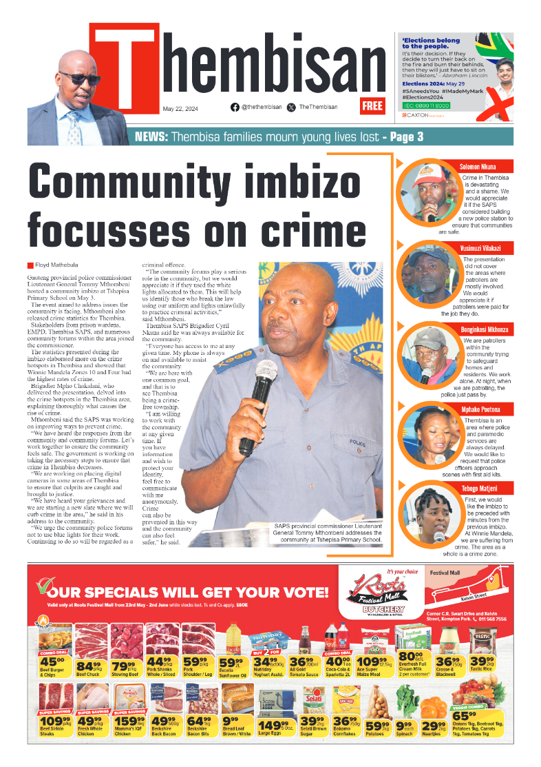 The Thembisan 24 May 2024 page 1