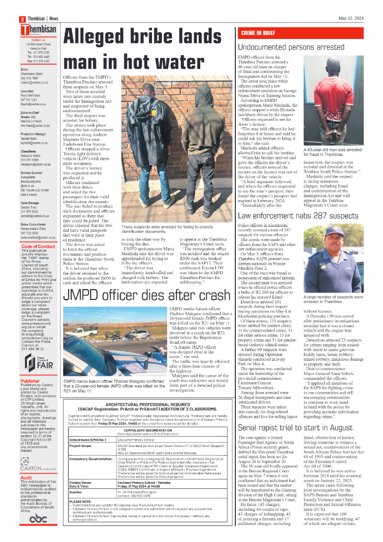 The Thembisan 24 May 2024 page 2