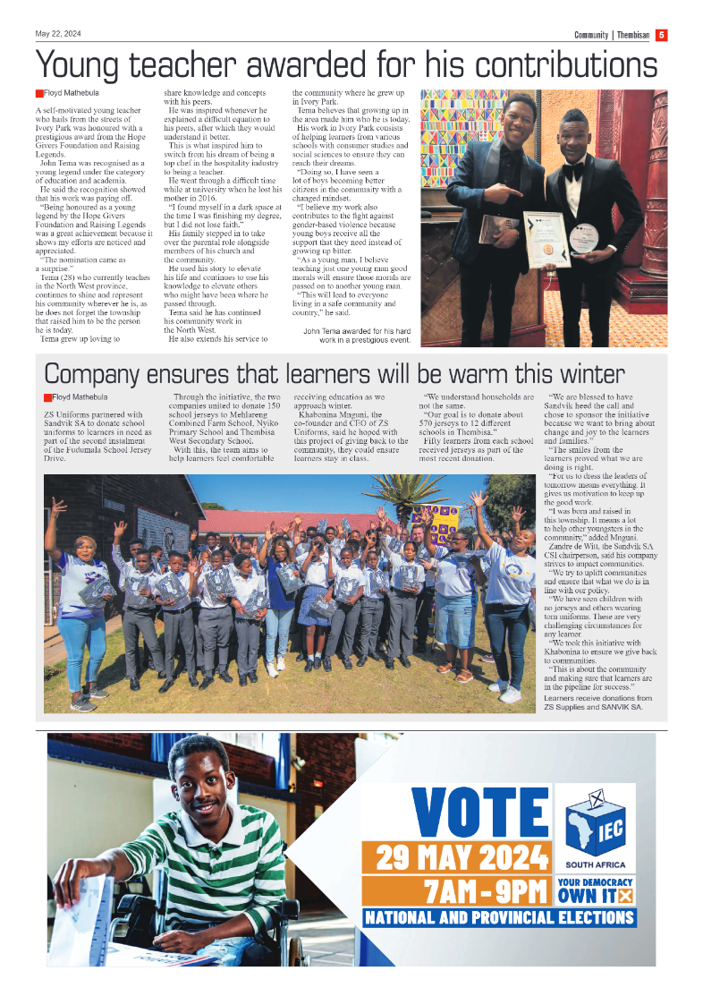 The Thembisan 24 May 2024 page 5
