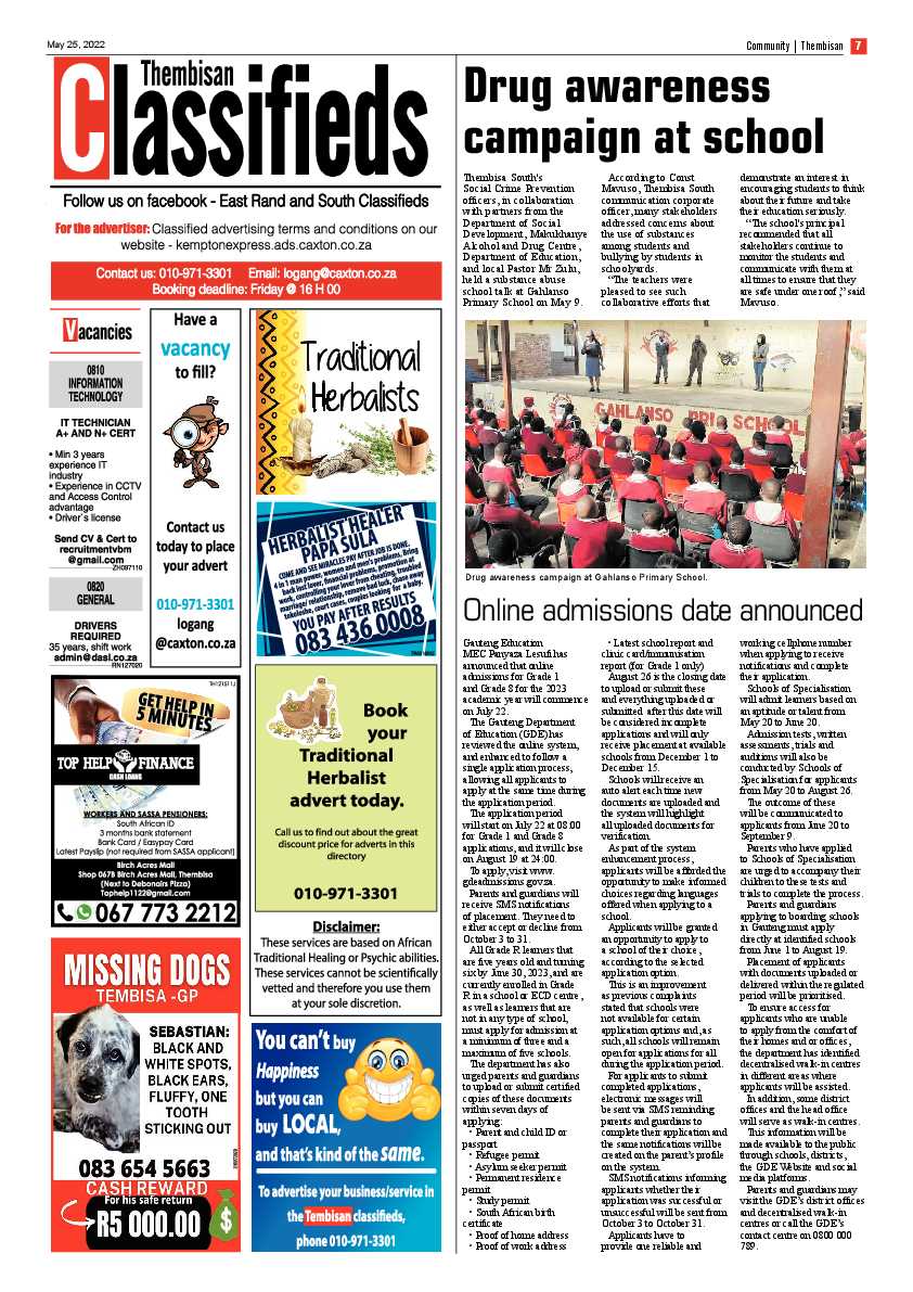 The Thembisan 25 May 2022 page 7