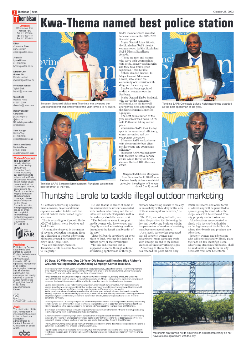 The Thembisan 25 October 2023 page 2