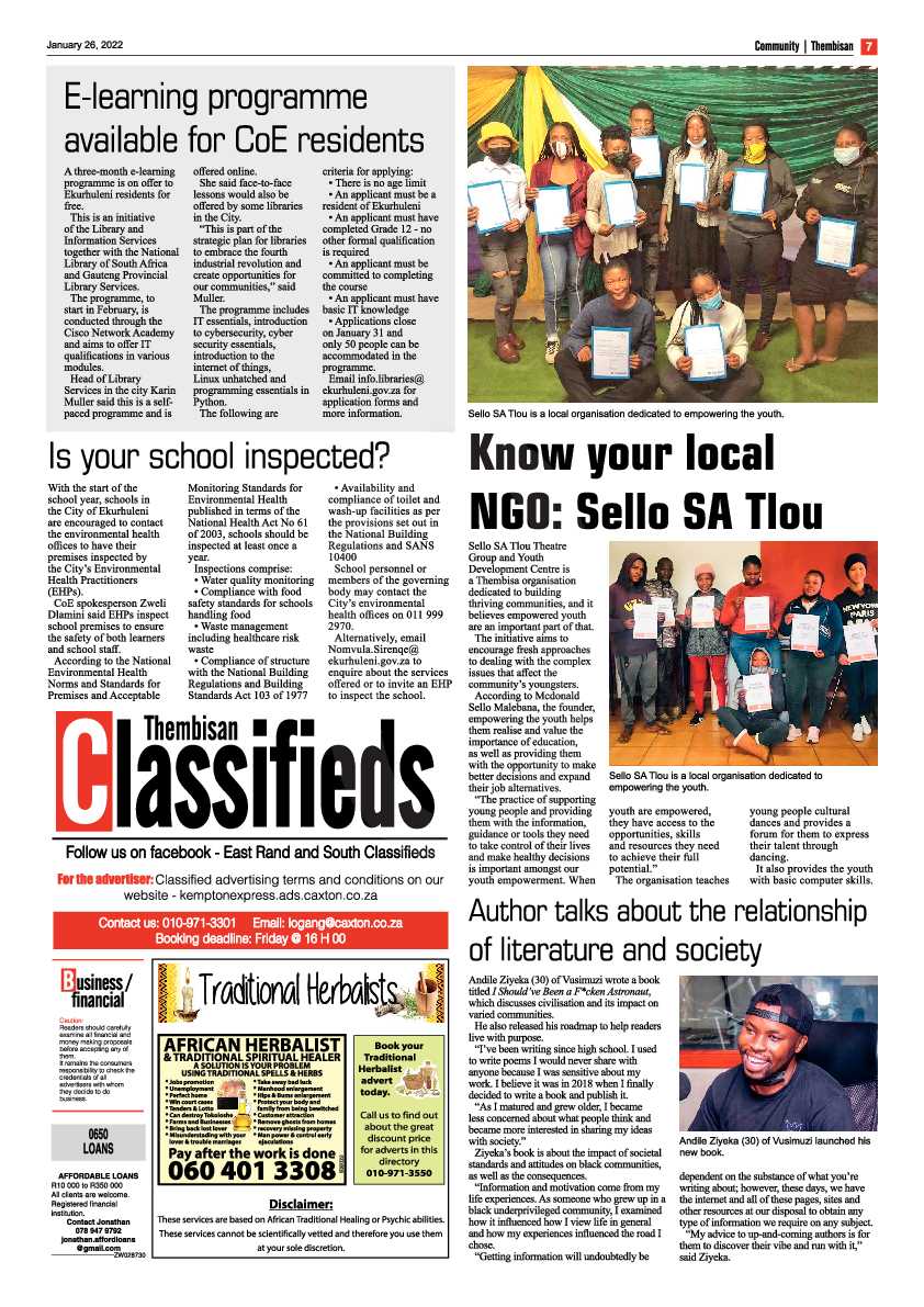 The Thembisan 26 January 2022 page 7