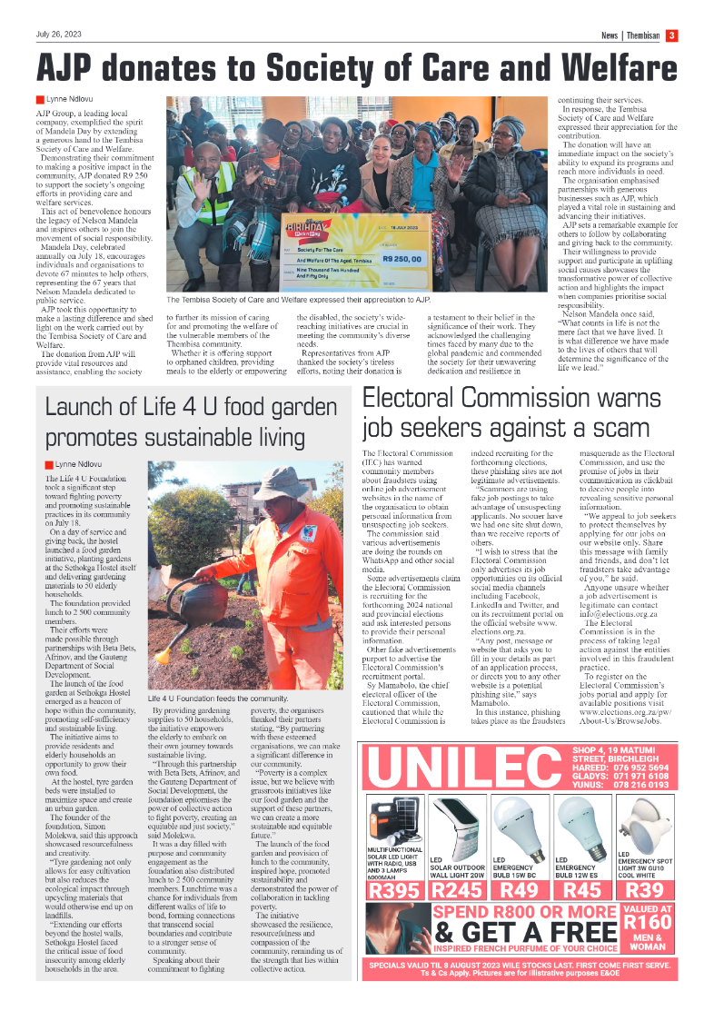 The Thembisan 26 July 2023 page 3