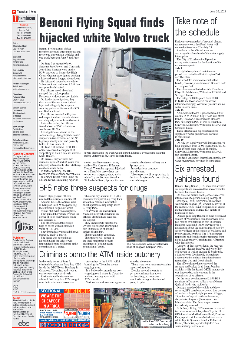 The Thembisan 26 June 2024 page 2