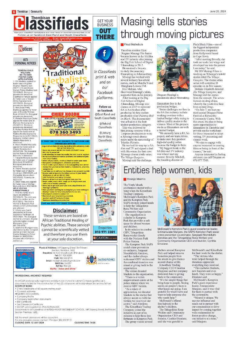 The Thembisan 26 June 2024 page 6