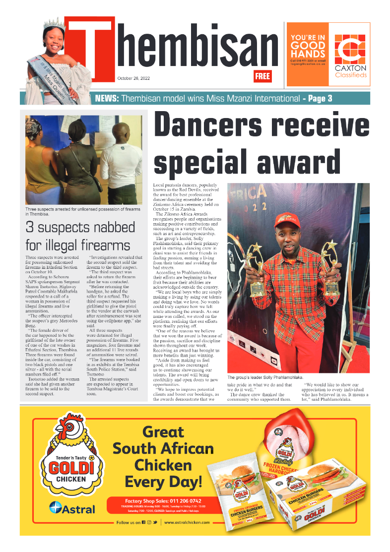 The Thembisan 26 Oct 2022 page 1