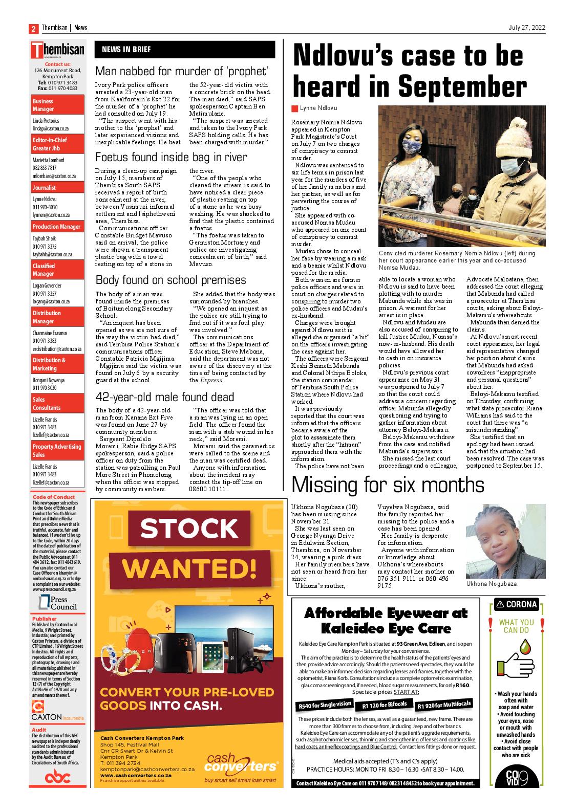 The Thembisan 27 July 2022 page 2
