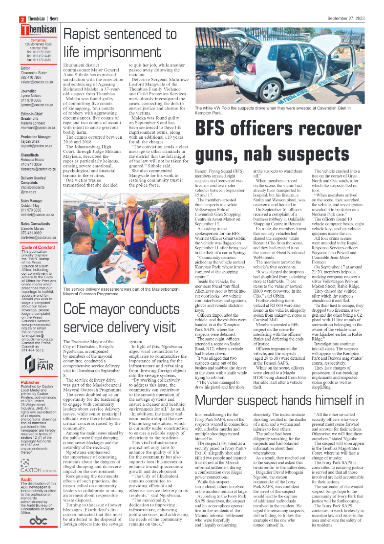 The Thembisan 27 September 2023 page 2