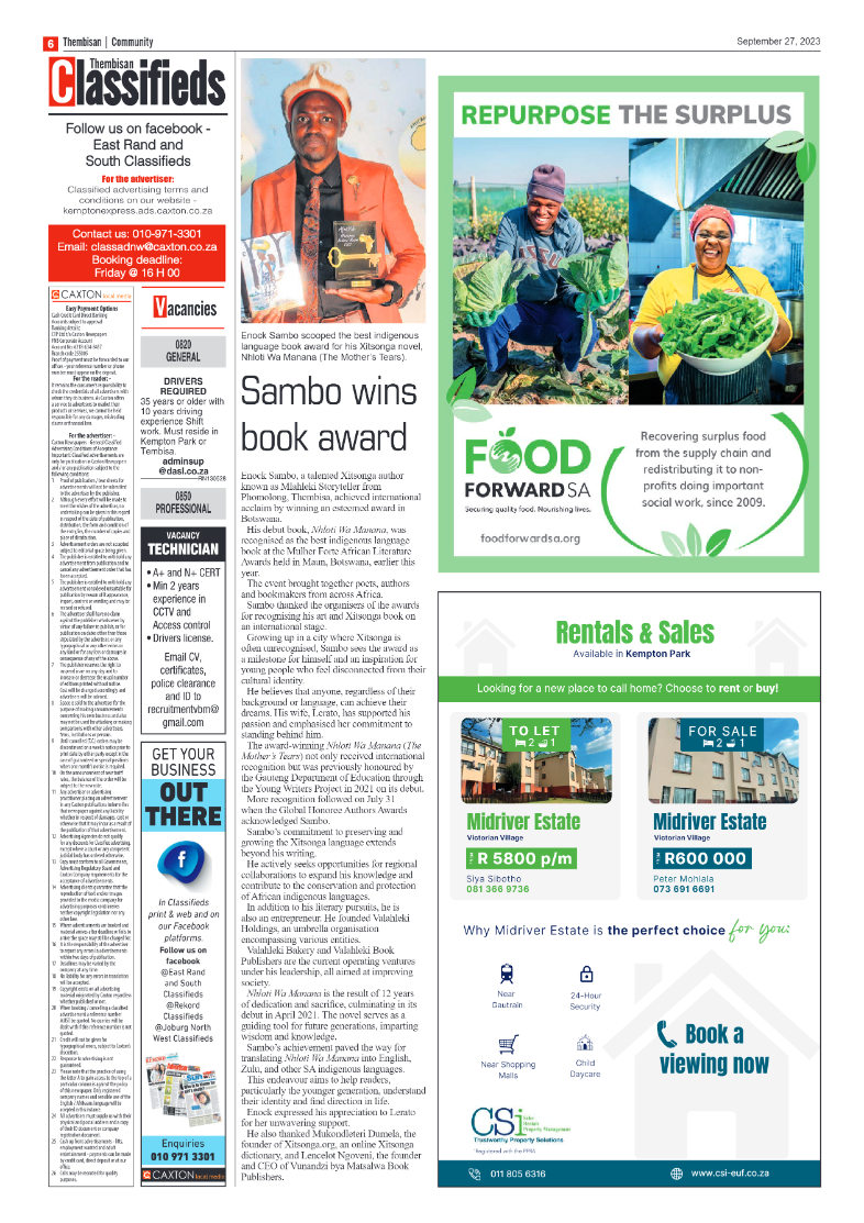The Thembisan 27 September 2023 page 6