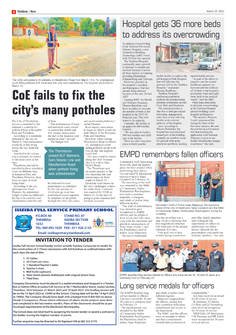 The Thembisan 29 March 2023 page 4