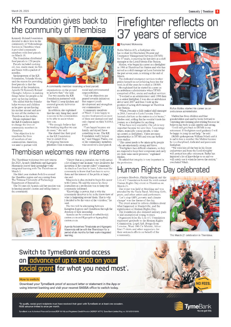 The Thembisan 29 March 2023 page 5