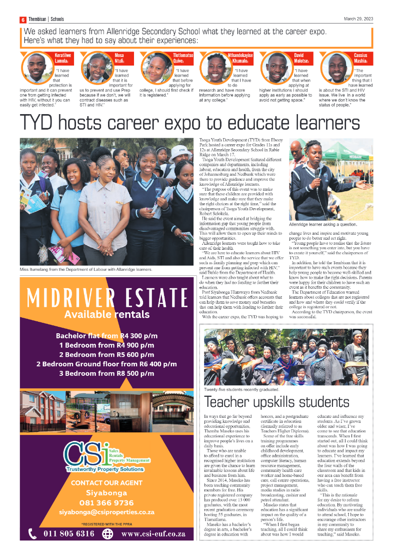 The Thembisan 29 March 2023 page 6