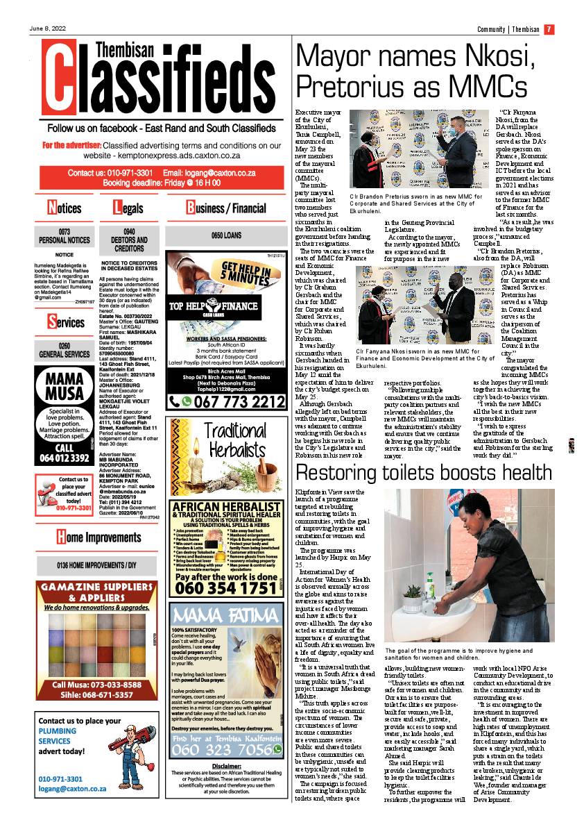 The Thembisan 8 June 2022 page 7