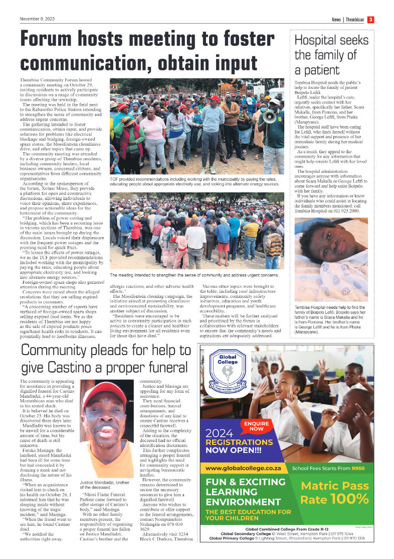 The Thembisan 8 November 2023 page 3