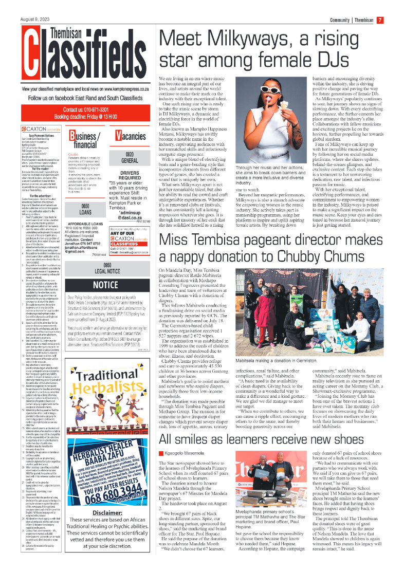 The Thembisan 9 August 2023 page 7