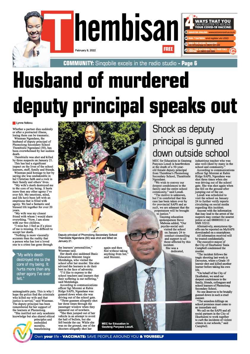The Thembisan 9 February 2022 page 1