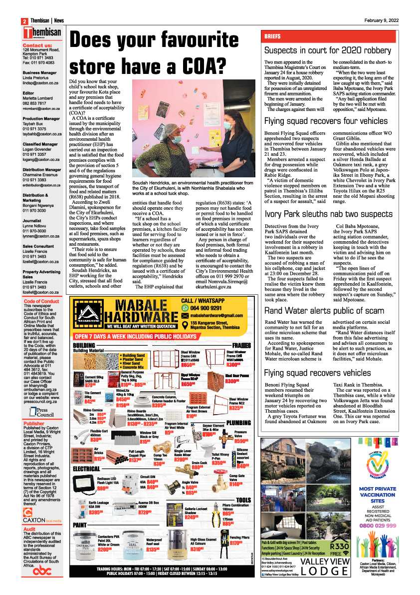 The Thembisan 9 February 2022 page 2
