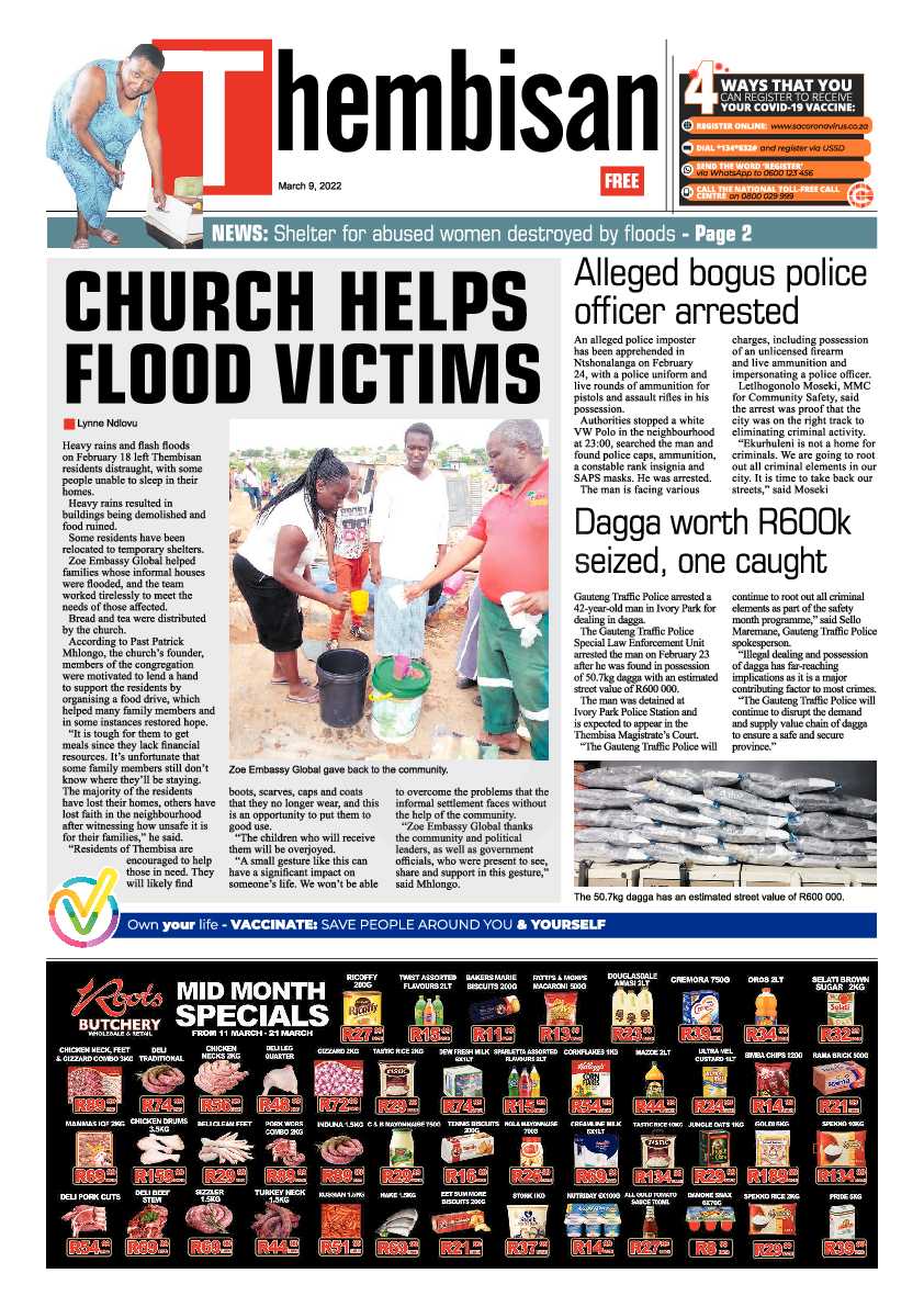 The Thembisan 9 March 2022 page 1